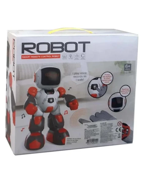 Uzaktan Kumandalı Işıklı Sesli Ses Kaydı Yapan Yürüyen Robot - 5