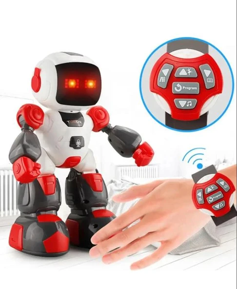Uzaktan Kumandalı Işıklı Sesli Ses Kaydı Yapan Yürüyen Robot - 1