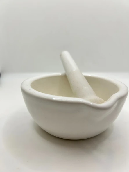 Porselen Havan Takımı 130 mm . Büyük Boy Eczane ve Laboratuvar Tipi Ezme & Toz Haline Getirme - 2