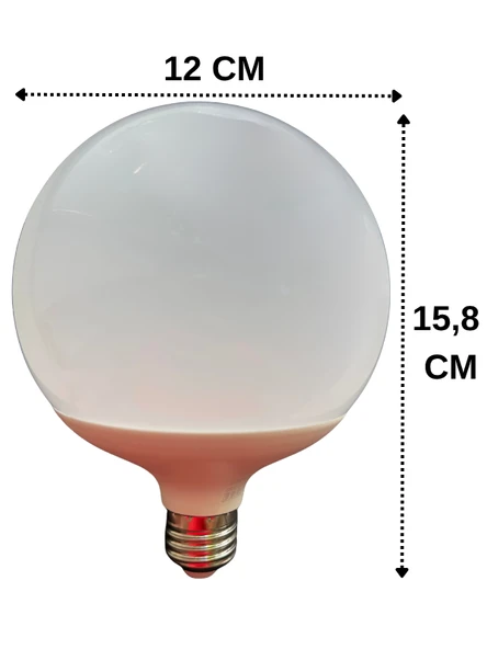 (10 Adet) 20W (120W) 6500K (Beyaz Işık) E27 Duylu (Kalın Duy) Glop Led Ampul - 3