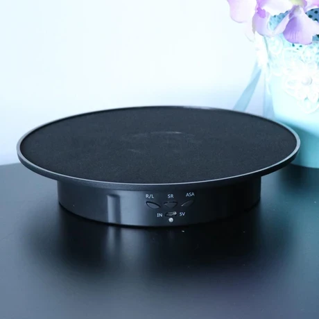 er World Dönen Ekran Stand Takı Ayakkabıları Koleksiyon Ayarlanabilir Döner Temel Siyah Velvet Base - 5