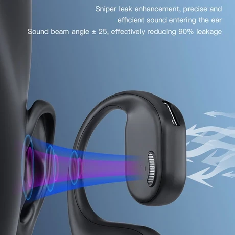 Amorus Fn-98 Tek Kulak Bluetooth Kulak Askılı Kulaklık Kablosuz Kulaklık - Siyah - 4