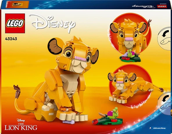 LEGO Disney Yavru Aslan Kral Simba 43243 – 6 Yaş ve Üzeri Çocuklar İçin İnşa Edilebilen Yaratıcı Oyuncak Yapım Seti (222 - 5