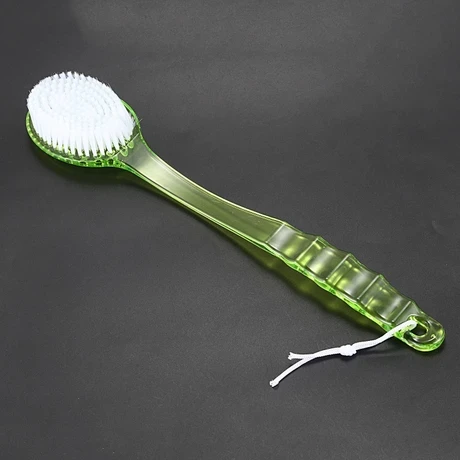 Uzun Saplı Plastik Vücut Banyo Duş Sırt Fırçası Masaj Aleti - -Yeşil - 4