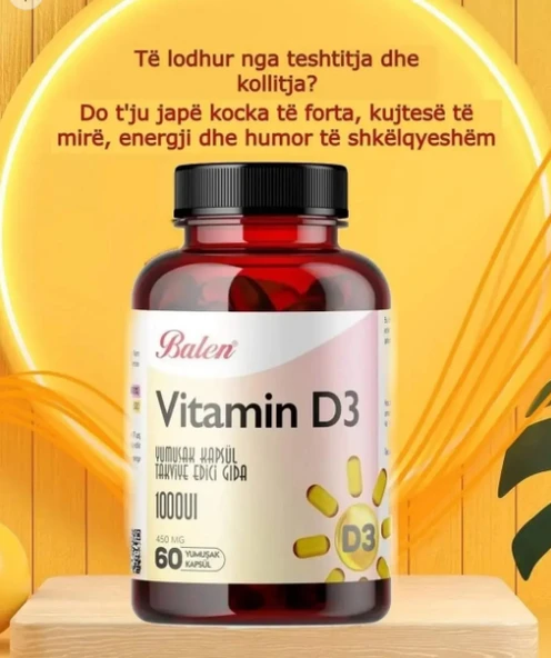 Balen Vitamin D3 Takviye Edici Kapsül 450 Mg 60 Kapsül