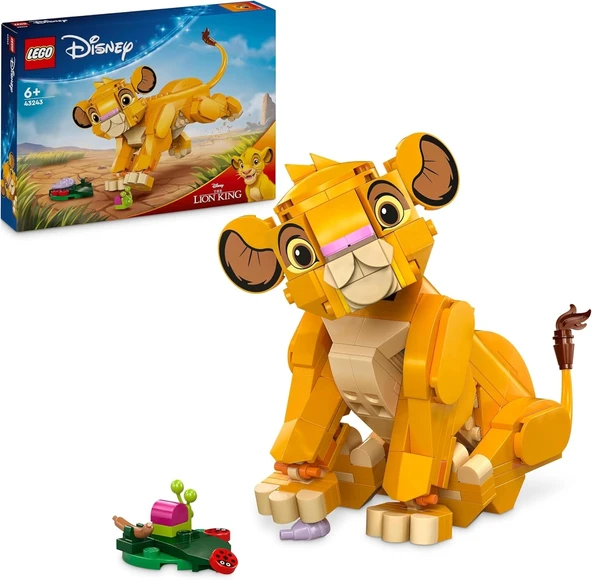 LEGO Disney Yavru Aslan Kral Simba 43243 – 6 Yaş ve Üzeri Çocuklar İçin İnşa Edilebilen Yaratıcı Oyuncak Yapım Seti (222