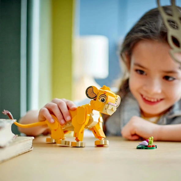 LEGO Disney Yavru Aslan Kral Simba 43243 – 6 Yaş ve Üzeri Çocuklar İçin İnşa Edilebilen Yaratıcı Oyuncak Yapım Seti (222 - 3