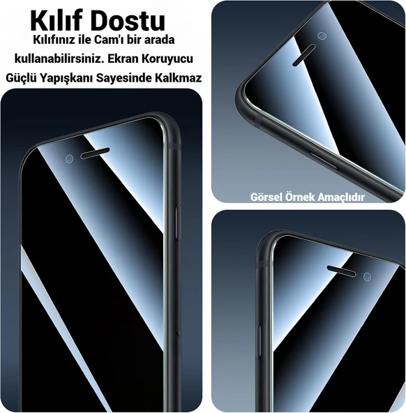 Xiaomi Redmi Note 8 Pro Uyumlu Gizlilik Filtreli Hayalet Ekran Koruyucu Cam(2 Adet) - 6
