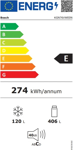 Bosch KGN76VWE0N 526 LT No-Frost Kombi Tipi Buzdolabı - 6