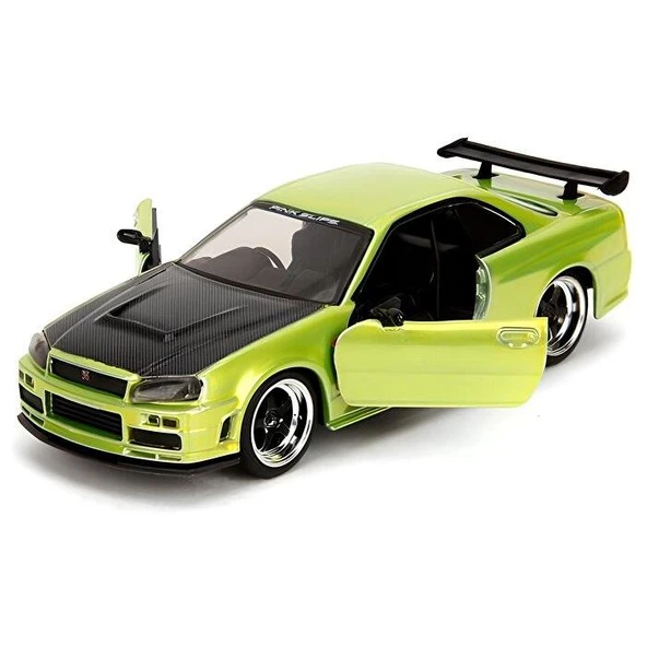 Jada Pi̇nk Sli̇ps 1:32 Ölçekli Araba 2002 Nissan Skyline Gt-R (R34) - Resim 2