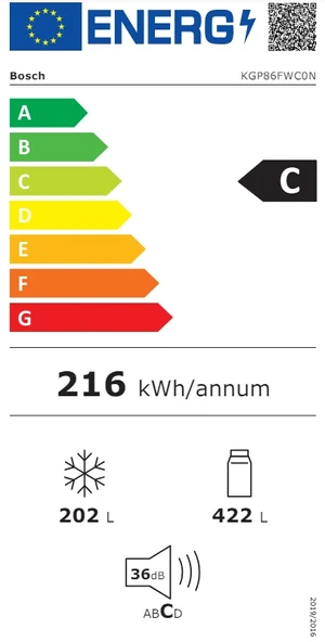 Bosch KGP86FWC0N 624 LT No-Frost Kombi Tipi Buzdolabı - 4