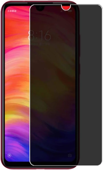 Xiaomi Redmi Note 8 Pro Uyumlu Gizlilik Filtreli Hayalet Ekran Koruyucu Cam(2 Adet) - 1