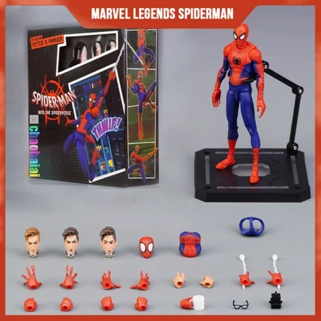 FBHTX New ml Legends Spiderman Figure Spider-Man Into The Spider-Verse Sv Peter B. Parker Sentinel - 2