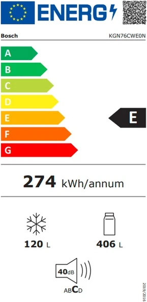 Bosch KGN76CWE0N 526 LT No-Frost Kombi Tipi Buzdolabı - 7