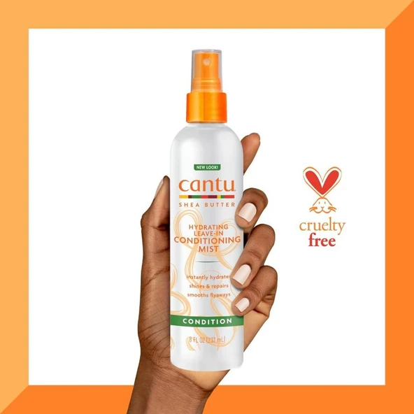 Cantu Shea Yağı Nemlendirici ve Durulanmayan Saç Bakım Spreyi 237 mL - Resim 3