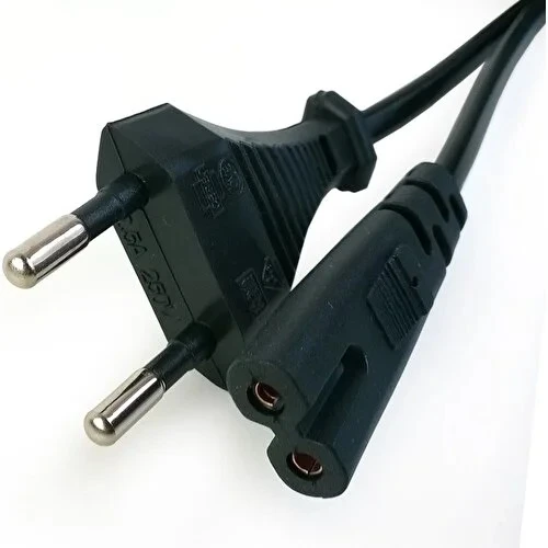 AKB 1.5 Metre Teyp 220 Volt Power Güç Kablosu (2 Pin Teyp Fişi Çift Oluklu ) - 2