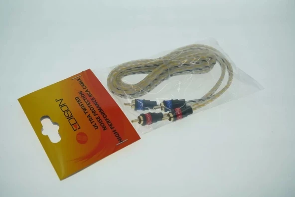 Oto Anfi Kablosu 2RCA 2RCA 2mt Edison RCA-2M - 2