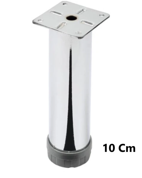 Mobilya Kanepe Baza Koltuk Çekyat Yükseltme Ayağı Tablalı Krom Metal 10 Cm 4 Adet - Resim 2