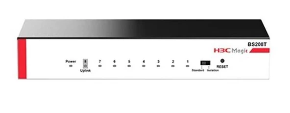H3C Magic BS208T 8 Port 10-100-1000 Mbps Metal Kasa Swich - Resim 2