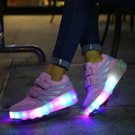 Sıtong 4 Tekerlekli USB Şarjlı LED Işıklı Paten Ayakkabı - 5