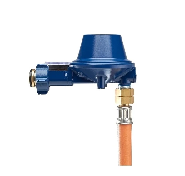 GOK 30mBar 90 Derece Dik Çıkışlı. Manometreli LPG/Gaz Dedantör/Regülatör - 3