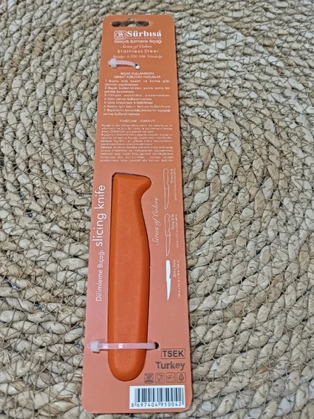 Sürmene 61004 Mutfak Bıçağı (9,50 Cm) Turuncu - Resim 6