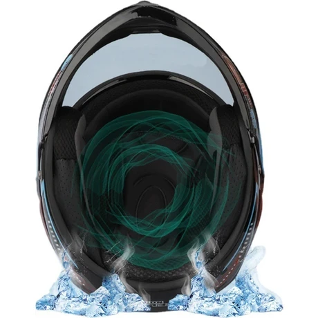 Stshop Motosiklet Çift Visor Flip Up Modüler Tam Yüz Kask Yetişkinler İçin Bir Boyut Mat Siyah - 4