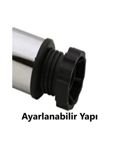 Mobilya Kanepe Baza Koltuk Çekyat Yükseltme Ayağı Tablalı Krom Metal 10 Cm 4 Adet - Resim 4