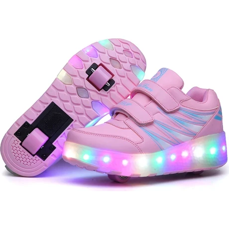Sıtong 4 Tekerlekli USB Şarjlı LED Işıklı Paten Ayakkabı