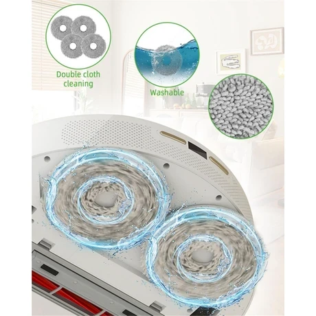 Revo S/q Revo Maxv/q Revo Pro Robot Süpürge Ana Yan Fırça Hepa Filtreler Paspas Bezi Toz Torbaları - 4