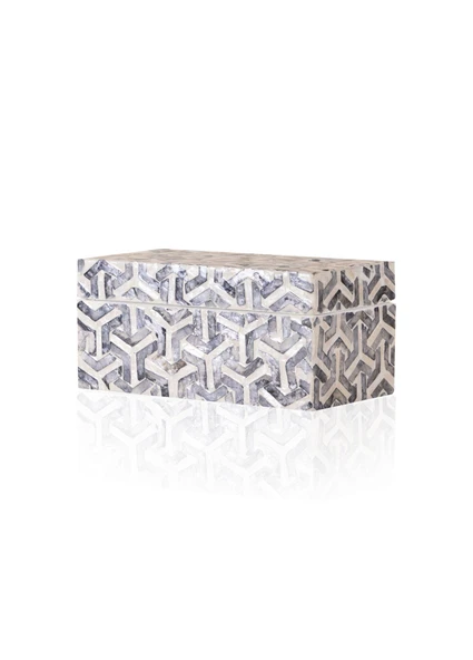 The Mia Sedef Dikdörtgen Kutu 21x12x10 cm TLC0088 ürün görseli 1