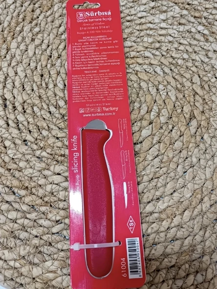 Sürmene 61004 Mutfak Bıçağı (9,50 Cm) Kırmızı - 8