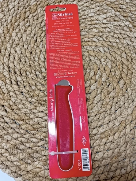 Sürmene 61004 Mutfak Bıçağı (9,50 Cm) Kırmızı - 5