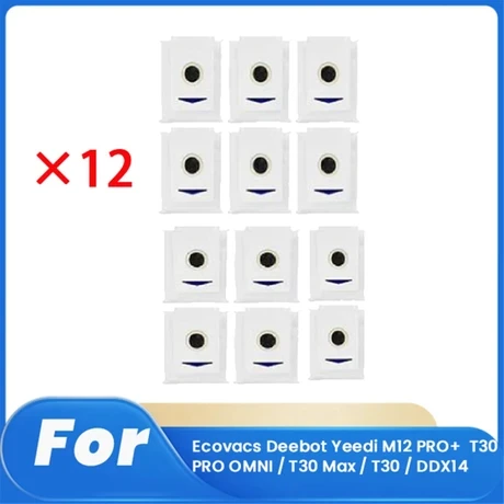 Yeedi M12 Pro+ T30 Pro Omnı / T30 Max / T30 / DDX14 Süpürge Aksesuarları Için 12 Adet Toz Torbası