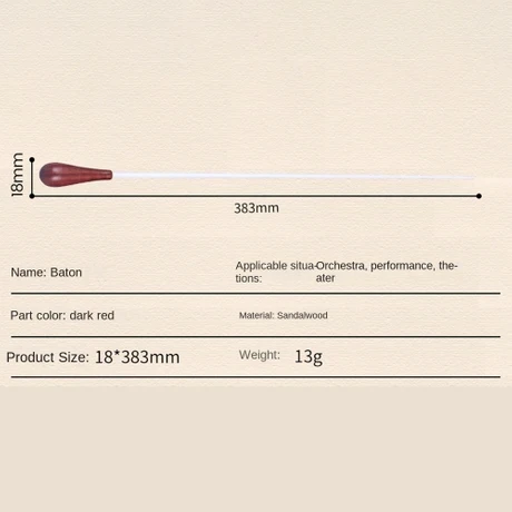 38.3cm Gülağacı Profesyonel Müzik Şefi Baton Taşınabilir Direktör Orkestra Şefi Baton - 4