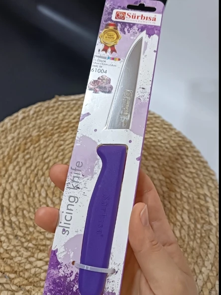 Sürmene 61004 Mutfak Bıçağı (9,50 Cm) Mor - Resim 3