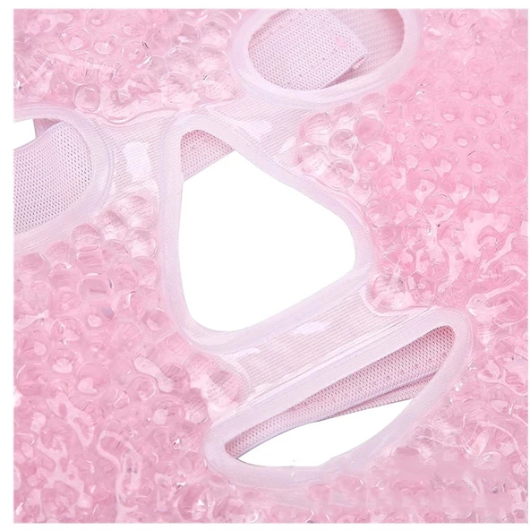 Terapi Jel Yüz Maskesi Soğuk Ve Sıcak Boncuklu Ayarlanabilir Maske (Pembe) - 5