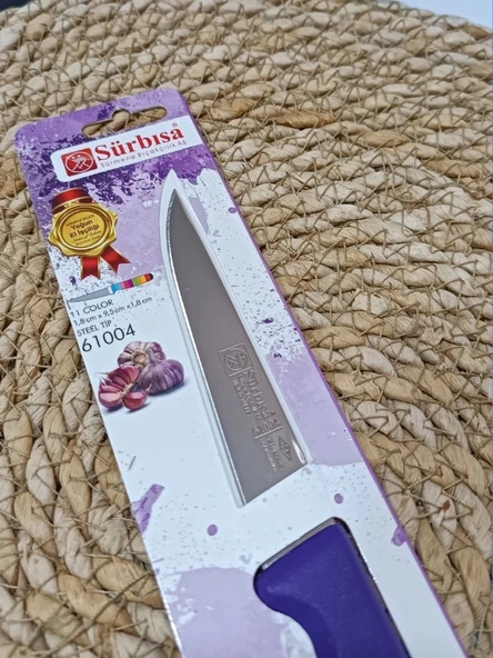 Sürmene 61004 Mutfak Bıçağı (9,50 Cm) Mor - Resim 4