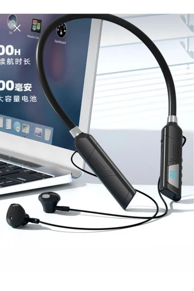 Hafıza Kartı Girişli Mıknatıslı Boyunluk Kulaklık Bluetooth - Resim 2