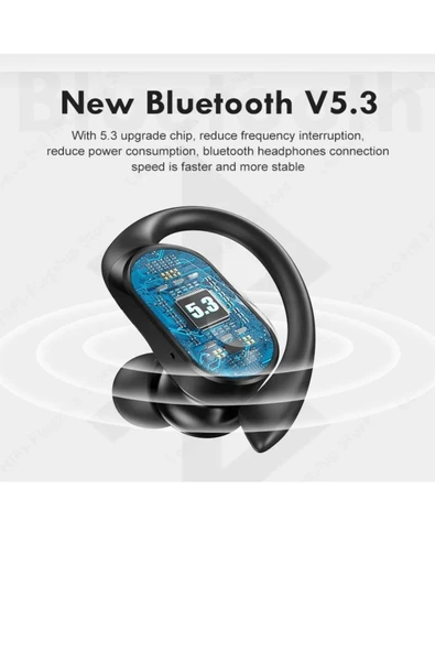 F1 Bluetooth Kulaklık Mipods Çift Mikrofonlu Siyah Kulak İçi Kablosuz Kulaklık Hi-Fi - Resim 3