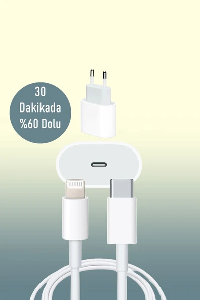 iPhone Tüm Serilerle Uyumlu Hızlı Şarj Aleti Adaptör Kablo Plus 7 8 X 11 12 13 14 Pro Max Turbo şarz - 1