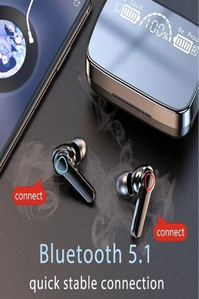 M19 Siyah 5.0 Bluetooth Kulak İçi Kulaklık - Resim 4