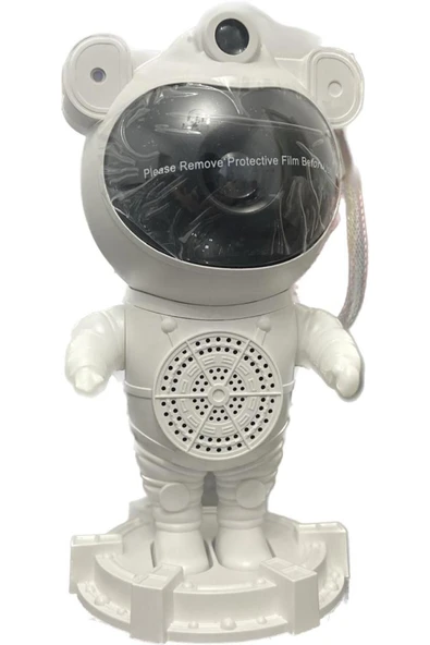 Yeni Bluetooth Bağlantılı Müzikli Yıldız Astronot Işıklı Galaksi Samanyolu Projeksiyon Gece Lambası - 5