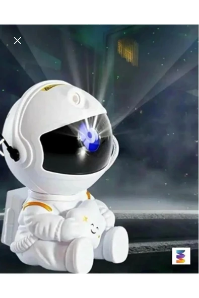 Astronot Projektör Gece Masa Lambası Galaxy Gökyüzü Nebula Projeksiyon Kumandalı Aydınlatma - Resim 3