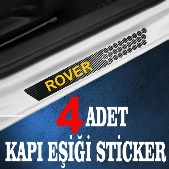 İndispensableyl Rover özel Oto Kapı eşikleri Sticker Karbon 4 Adet - 2