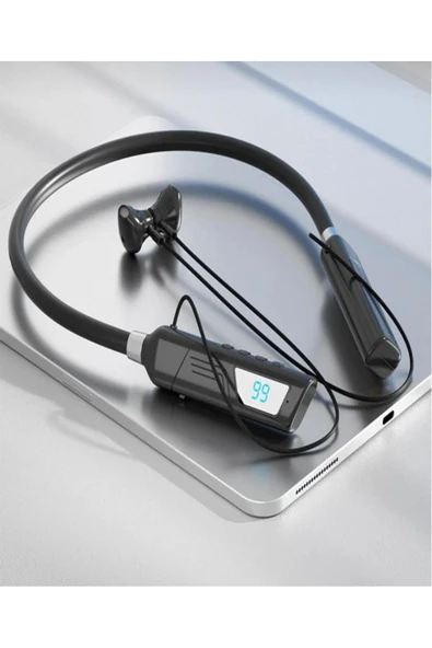 Hafıza Kartı Girişli Mıknatıslı Boyunluk Kulaklık Bluetooth - Resim 3