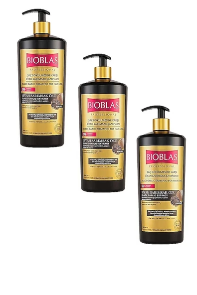 Bioblas Saç Dökülmesine Karşı Siyah Sarımsak Şampuanı 1000 ml x 3 Adet - 6