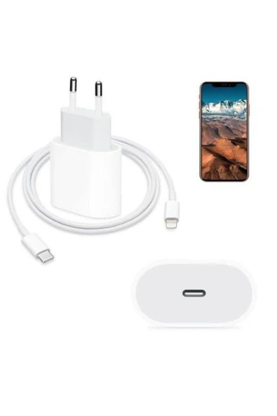 Iphone 11 / 11 Pro / 12 / 12 Pro Uyumlu Kablo Ve Adepter Şarj Cihazı 20w Hızlı Şarj Başlık - 1