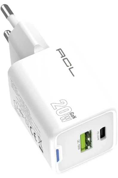 EAShp İPhone Tüm Serilerle Uyumlu 20W PD Hızlı Şarj Adaptörü, GAN Teknoloji ACL AC-98 MrKtPla ürün görseli 1