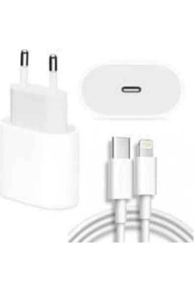 Iphone 11 11 Pro Max  Uyumlu   18w Hızlı Şarj Cihazı Ve 1 Metre Usb C Lightning Şarj Kablosu Set - 1